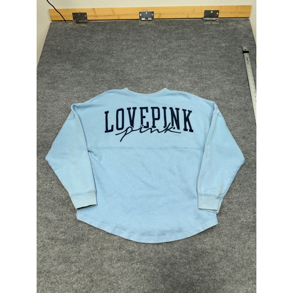 PINK Victoria's Secret Light Blue Crewneck Sweatshirt Long‎ Sleeve Size M